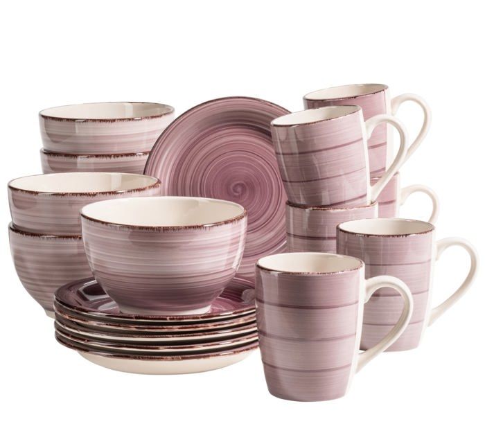 Service de petit-déjeuner - MÄSER - Bel Tempo 931950 - 18 pièces - couleur Berry (baie) - lave-vaisselle & micro-ondes Service de petit-déjeuner - MÄSER - Bel Tempo 931950 - 18 pièces - couleur Berry (baie) - lave-vaisselle & micro-ondes