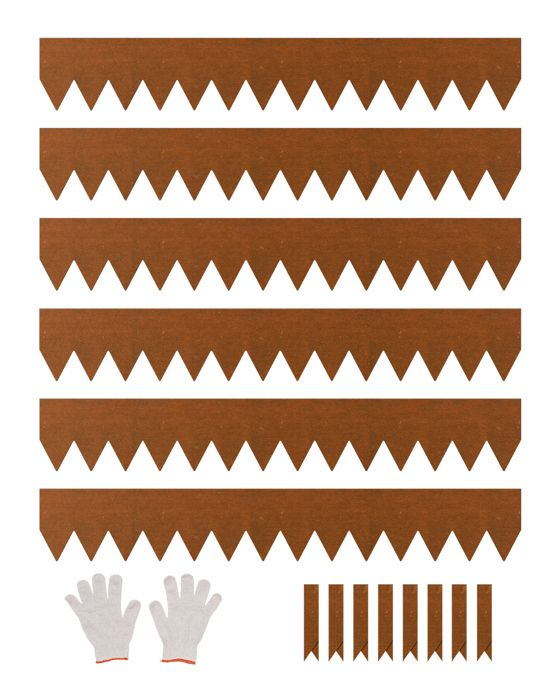 Cor-Ten Lot De 6 Bordures De Jardin Pré-rouillées En Acier