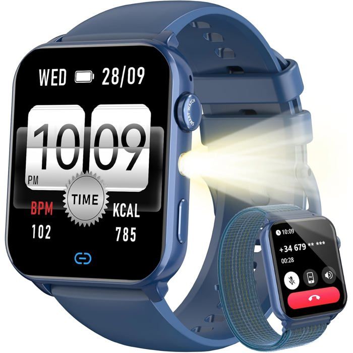 Montre Connectée + Écouteurs Bluetooth Appel Sport Étanche IP67 Écran HD 1.28 Autonomie 15J Noir - Montres tactiques (13676202 Montre Connectée + Écouteurs Bluetooth Appel Sport Étanche IP67 Écran HD 1.28 Autonomie 15J Noir - Montres tactiques (13676202
