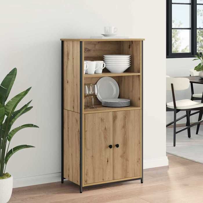 Meuble de rangement - MOTHINESSTO - Haut Armoire - Chêne artisanal - 2 portes - 62 x 36 x 1215 cm