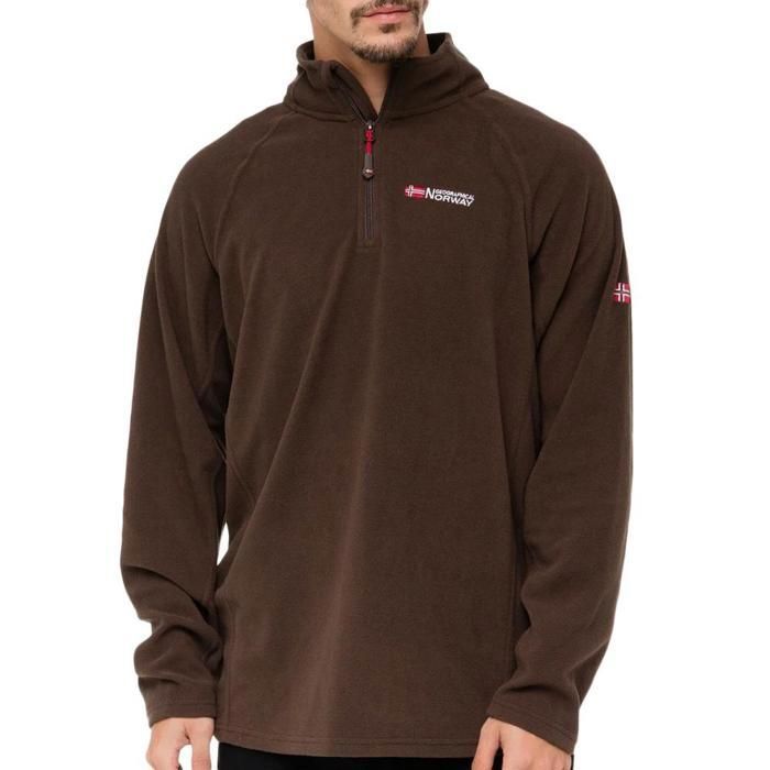 Veste Polaire 1/4 de Zip Marron Homme Geographical Norway Men 233 Veste Polaire 1/4 de Zip Marron Homme Geographical Norway Men 233