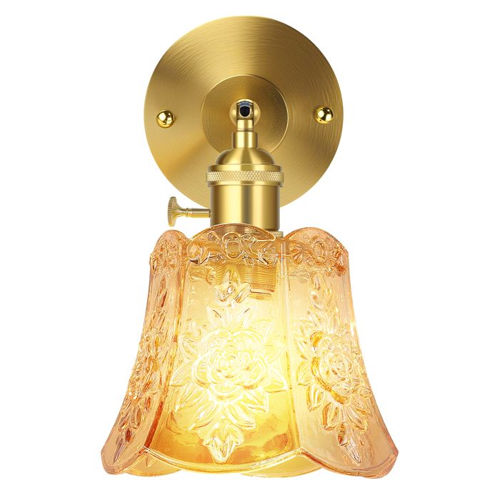 Luminaire Mural Sans Fil Rechargeable RGBCW - Verre Ambré Style Scandinave - Installation Double