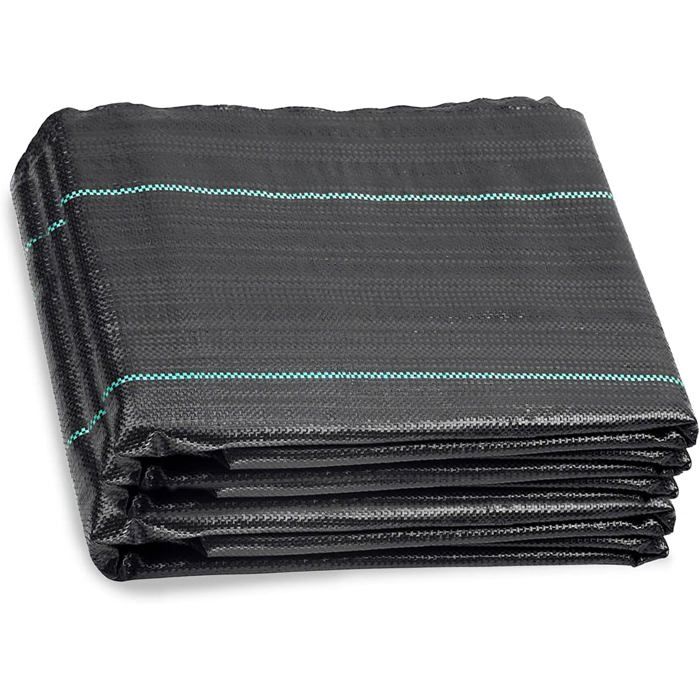 Géotextile 2x10 m toile anti_x001e_mauvaises herbes noire perméable barrière anti_x001e_racines paillage