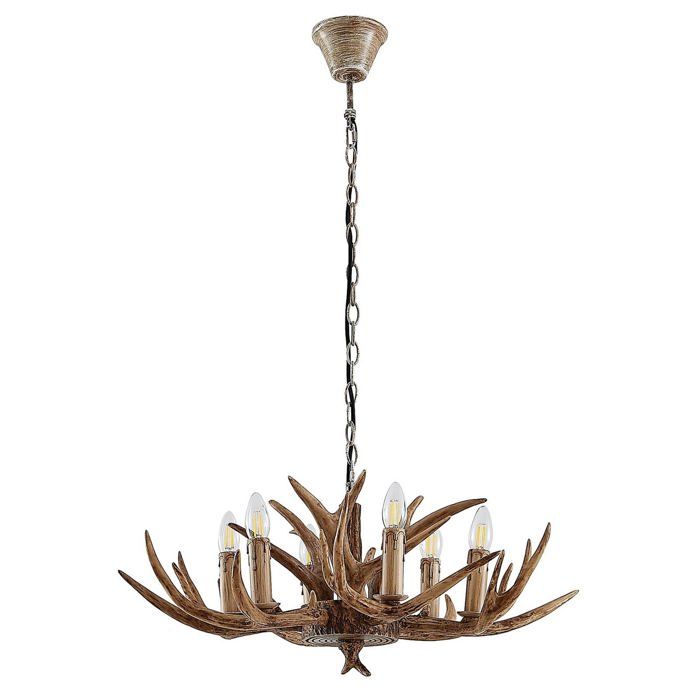 Suspension - Lindby - lampe suspendue - - marron