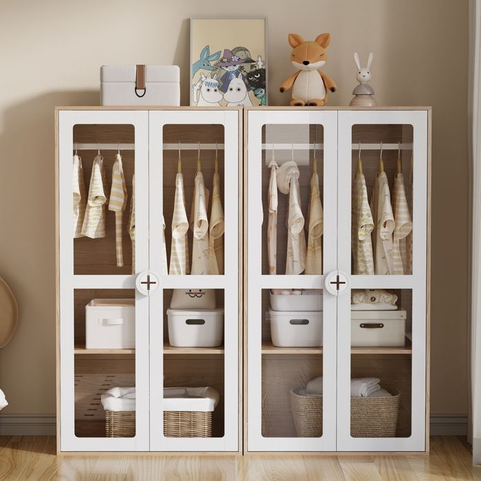 Armoire enfant(2 compartiments) avec portes doubles en acrylique tringle panneaux laqués et aggloméré 160x50x150cm Armoire enfant(2 compartiments) avec portes doubles en acrylique tringle panneaux laqués et aggloméré 160x50x150cm