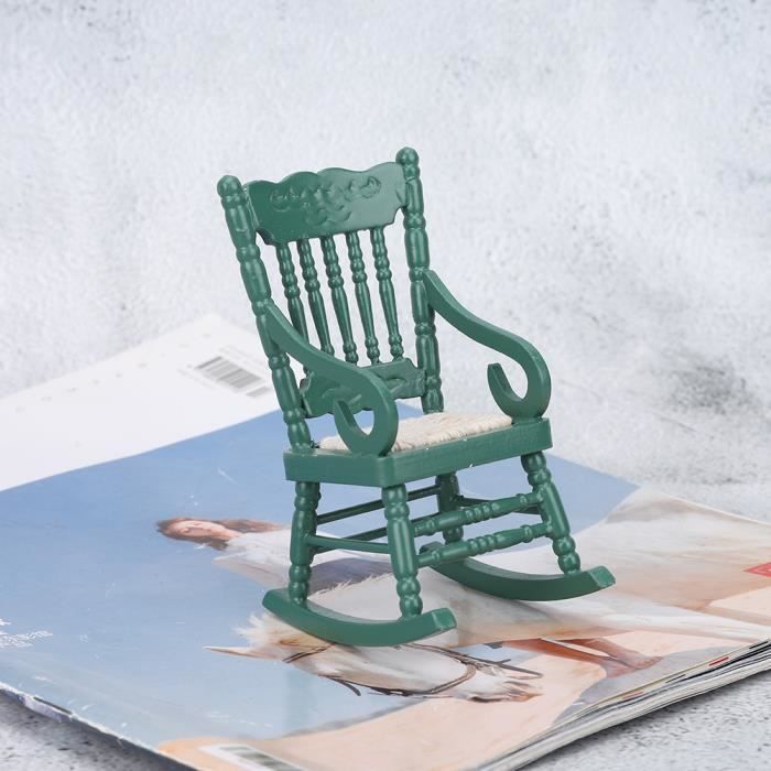 Chaise Sculptée Vintage 1:12 Maison De Poupée – Miniature Bois Gravé, Meuble Salle à Manger Ornement Pour Enfants Chaise Poupée Décorative
