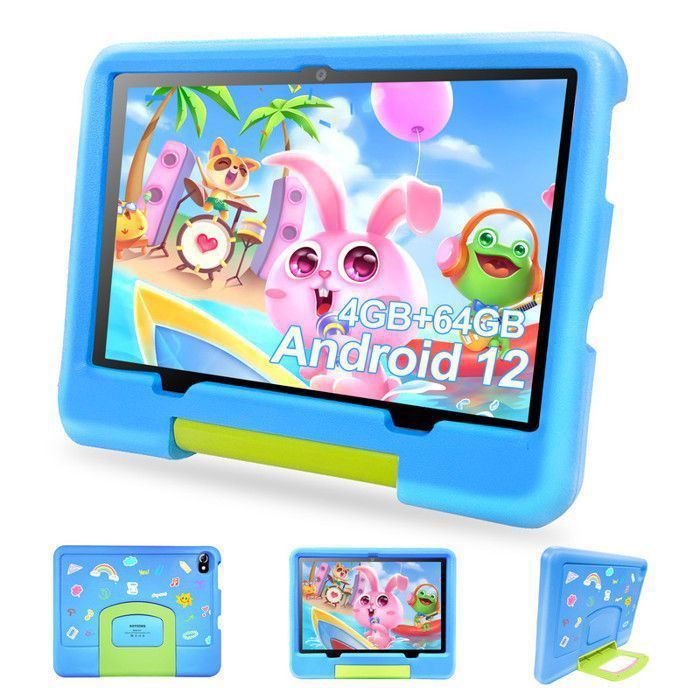 Tablette Tactile Enfants – Tab A8 – 101 HD – Android 12 – 4Go RAM – 64Go Stockage