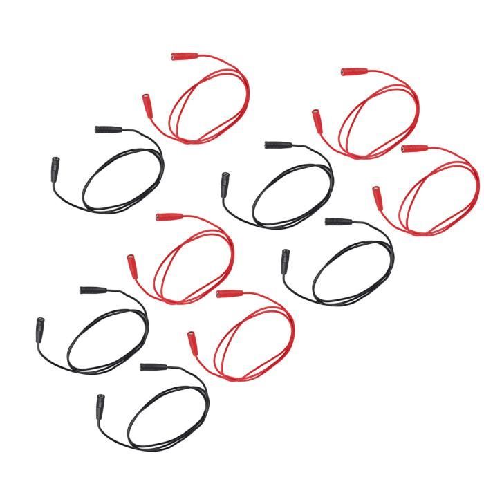 Dilwe Cordon De Test Pour Fiche Banane 4 Mm 5 Set 4mm Banana Plug Test Lead Male To Female 0