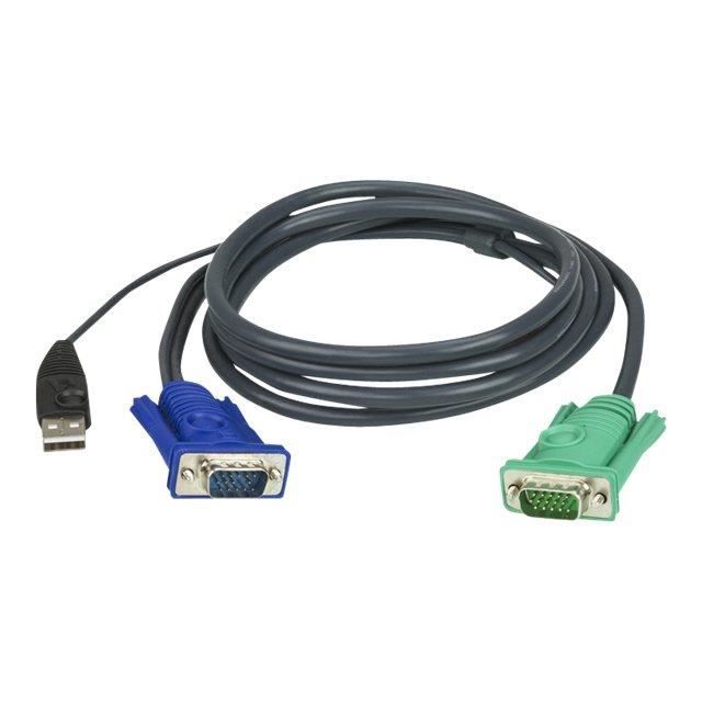 KVM jeu de câbles, ATEN USB, 2L-5202U, longueur…