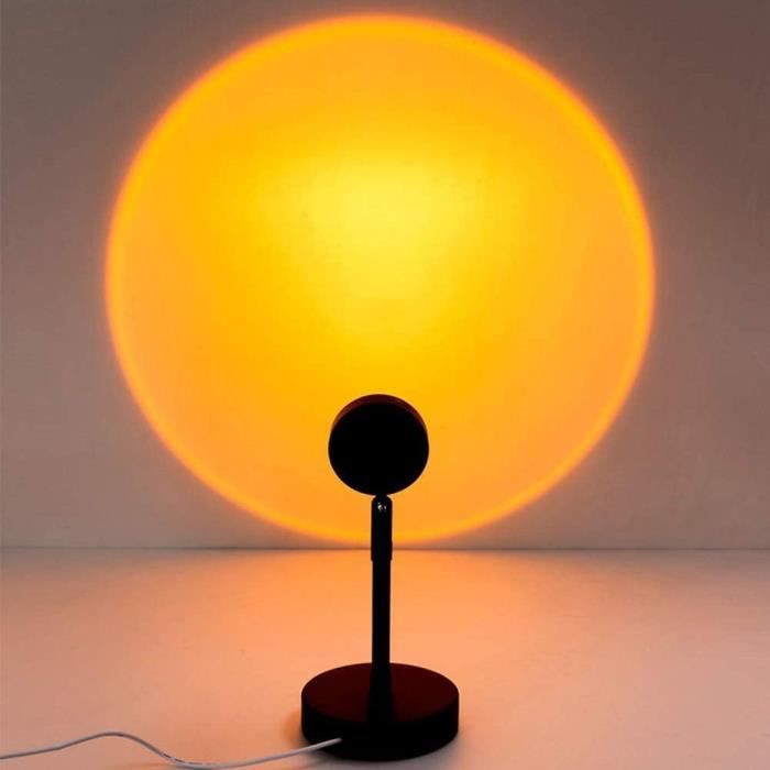 Sunset Projektionslampe, USB, LED-Projektorlicht Dekoration  Sonnenuntergangsprojektionslampe, dimmbar Lampe de sol moderne à LE A491 -  Cdiscount Maison