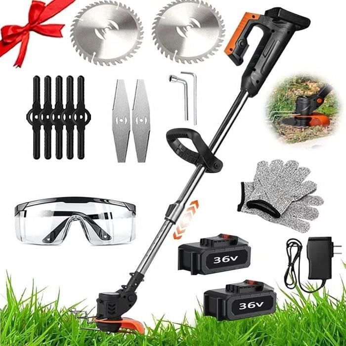 DéBroussailleuse à Batterie Electrique 21V, Coupe Bordure Sans Fil Avec