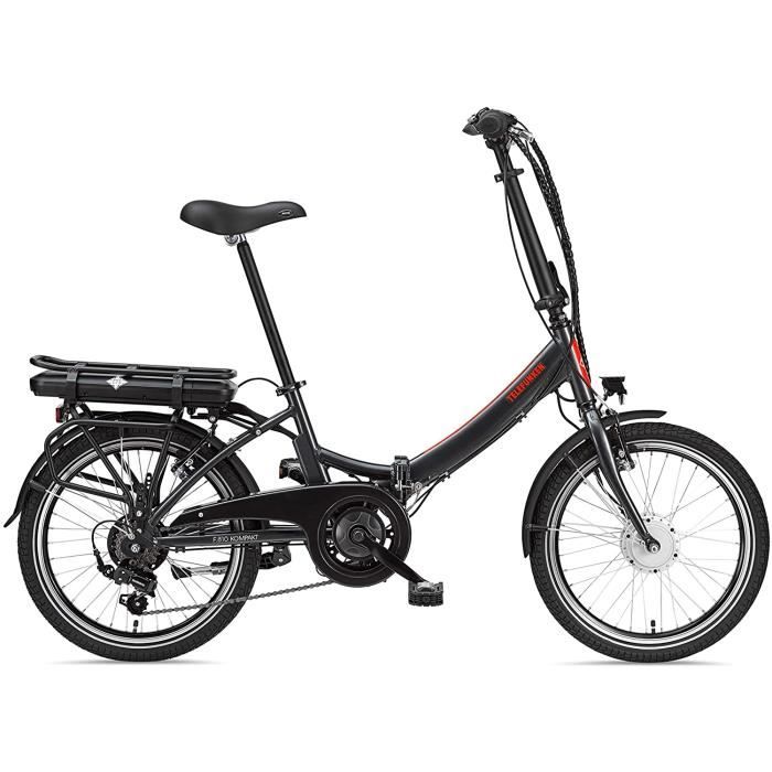 V lo lectrique pliable en aluminium gris d railleur Shimano 7