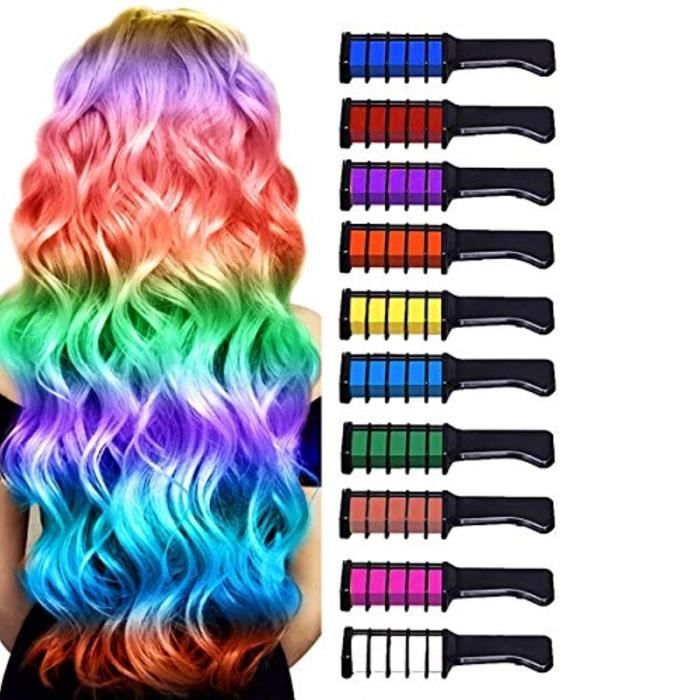 Clementoni - 18709 - Rainbow High - Fashion Hairstyle - Plaque avec couleur pour décoration des cheveux, craie peigne pour filles, jeu créatif fille 6 ans