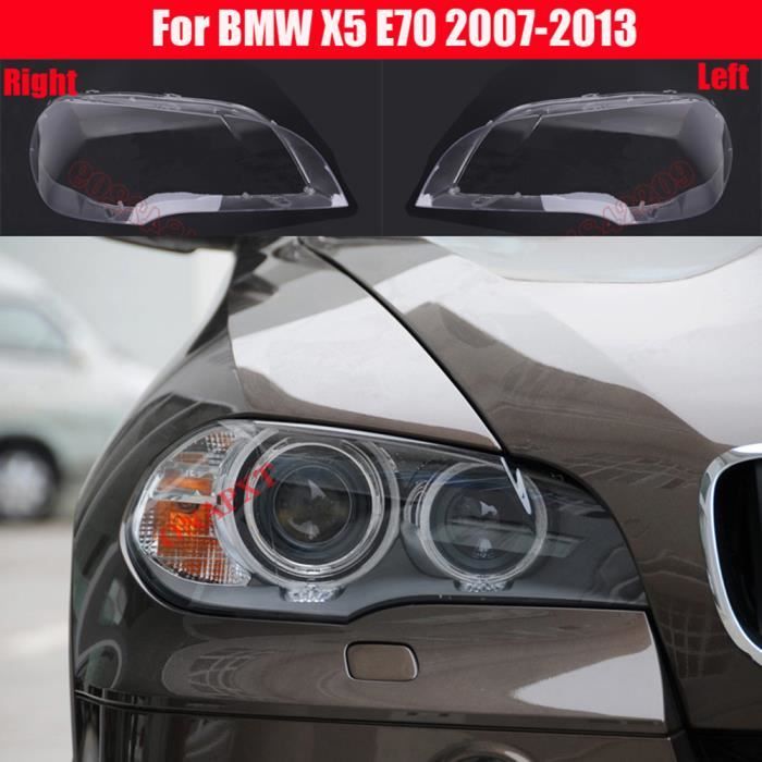 Gauche et droite - Phare Avant de Voiture en Verre Transparent, pour BMW X5 E70 2007-2013