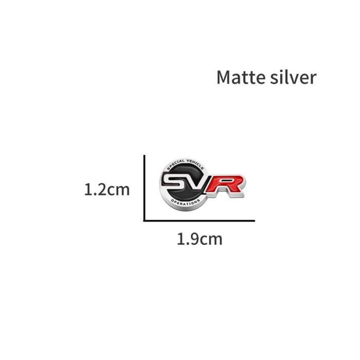 Badge Autocollant 3D Métal Logo Dynamique R - Emblème Compatible Land Rover Velar Defender Discovery (Black)