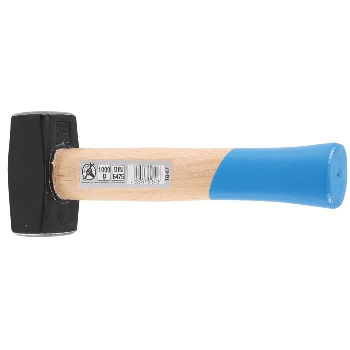 Massette - BGS - 1000G - Forgée - Vernie noire - Manche en bois courbé