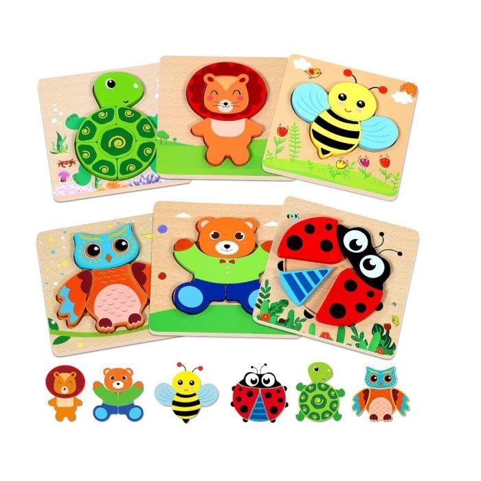 Puzzle enfant 3 ans - Puzzle animaux, jouet enfant 3 ans J02603