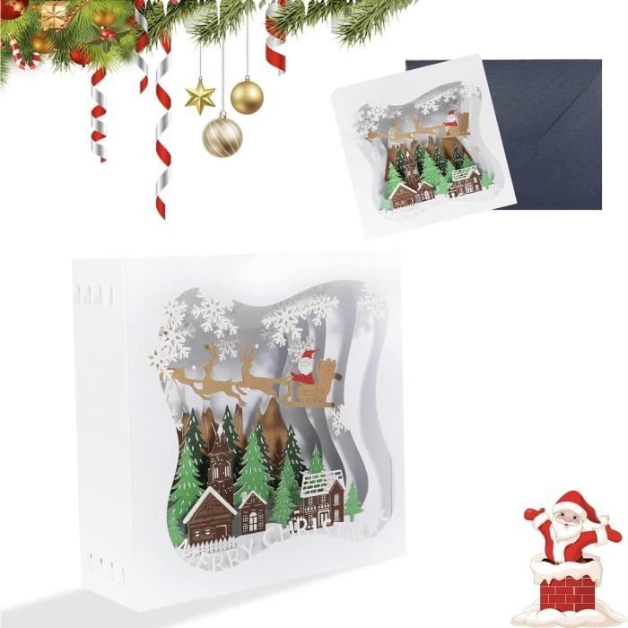 Carte Pop Up Noel 3D Carte De Noël Apparaitre Bonhomme De Neige