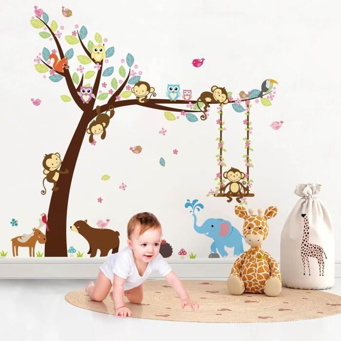 6 Autocollants Muraux Cygnes En Bois - Décoration Chambre Enfant - DIY Peinture Ou Naturels