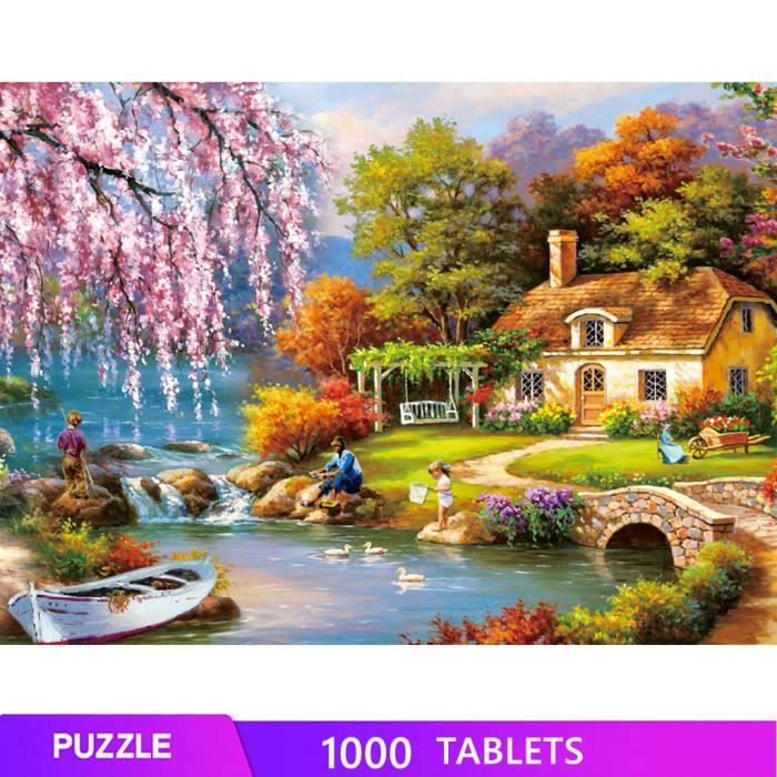 Adultes Puzzles Le Jeu De Puzzle Plus Grand Paysage 1000 Pieces Joue 19 7x15 7 Pouces Yim200430006 Cdiscount Jeux Jouets