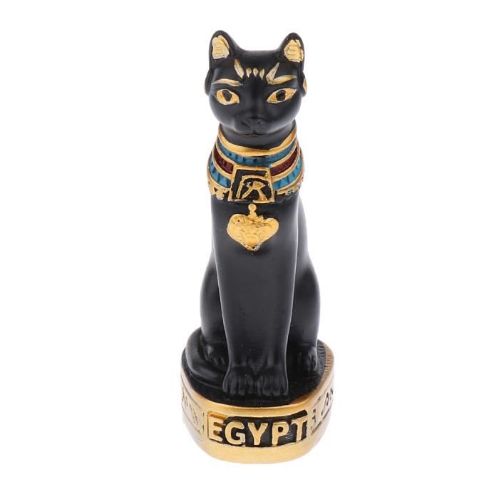 Chat Egyptien Noir En Resine Objets De Decoration Cadeau Ideal 3x2x6 5cm Cdiscount Maison