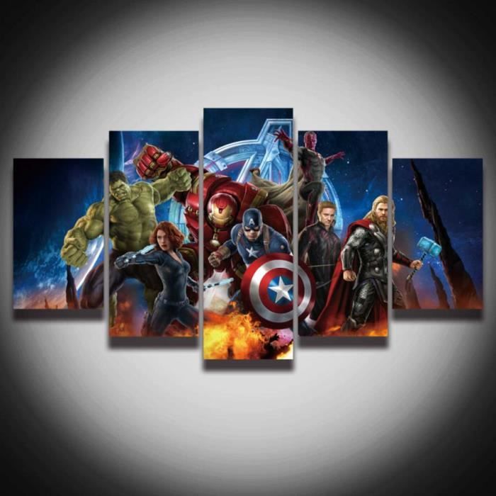 Xiangruifu 62618 Sans Cadre Imprime Avengers Super Heros Hulk