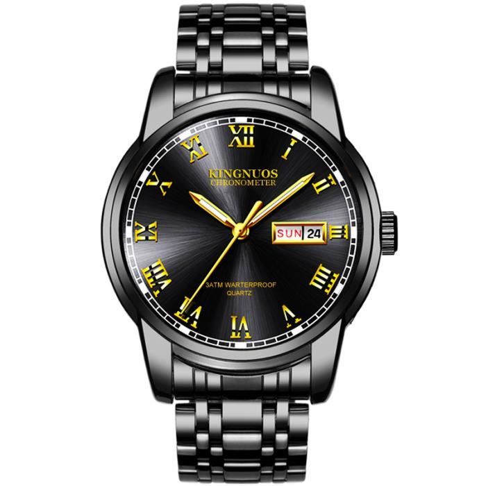 RMEGA Coffret Cadeau Montre Homme - Montre Imperméable - Acier