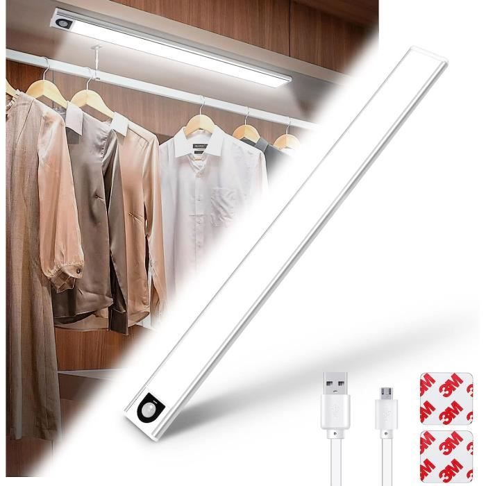 Lumiere Placard sans Fil 400mm, LED Cuisine sous Meuble Detecteur de  Mouvement 69 LED, 2 Modes D'eclairage, Reglette LED Recha[834] - Cdiscount  Maison