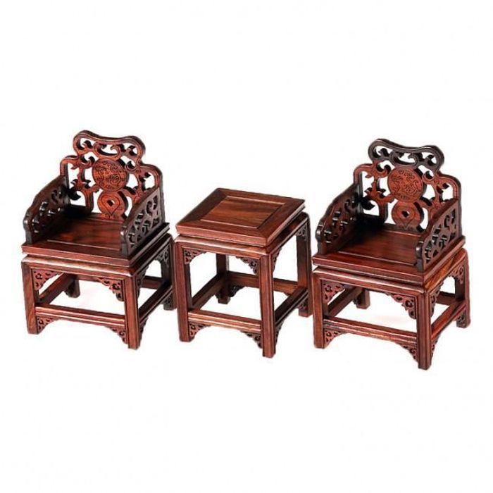 6 Figurines Miniatures Chinoises - Statues Asiatiques Anciennes Pour Décoration Bureau, Tableau De Bord Voiture, Jardin Zen - 4