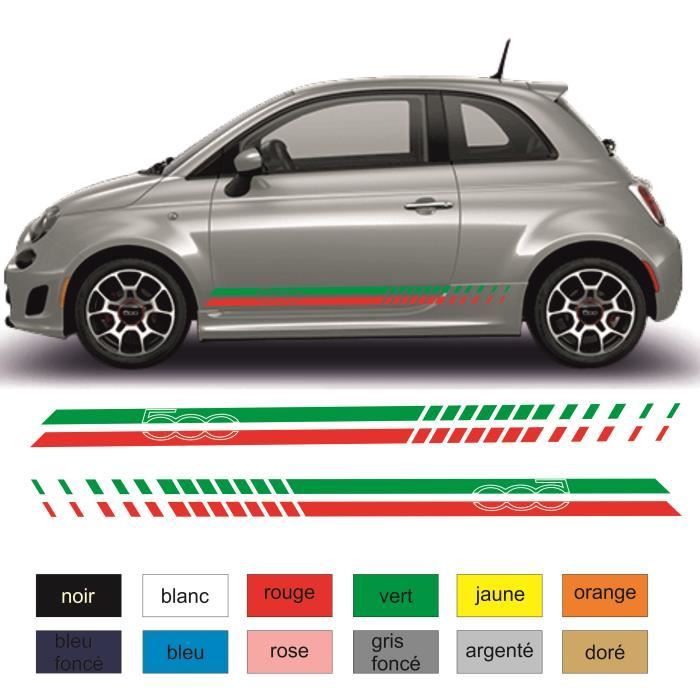 Bandes Couleur Italie Fiat 500 Achat Vente Decoration Vehicule