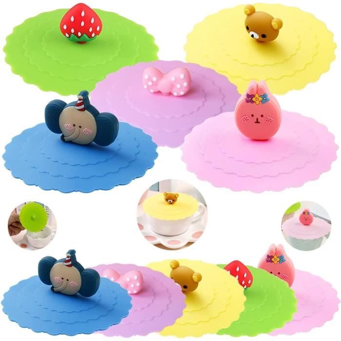 Couvercles De Tasse En Silicone FUNNETOYU - Lot De 4, Réutilisables, étanches, Pour Boissons Chaudes/froides