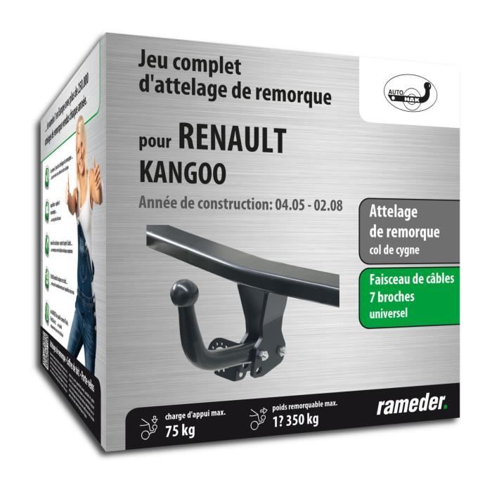 Attelage col de cygne Auto-Hak pour Renault KANGOO 04/05-06/10 + faisceau universel 7 broches