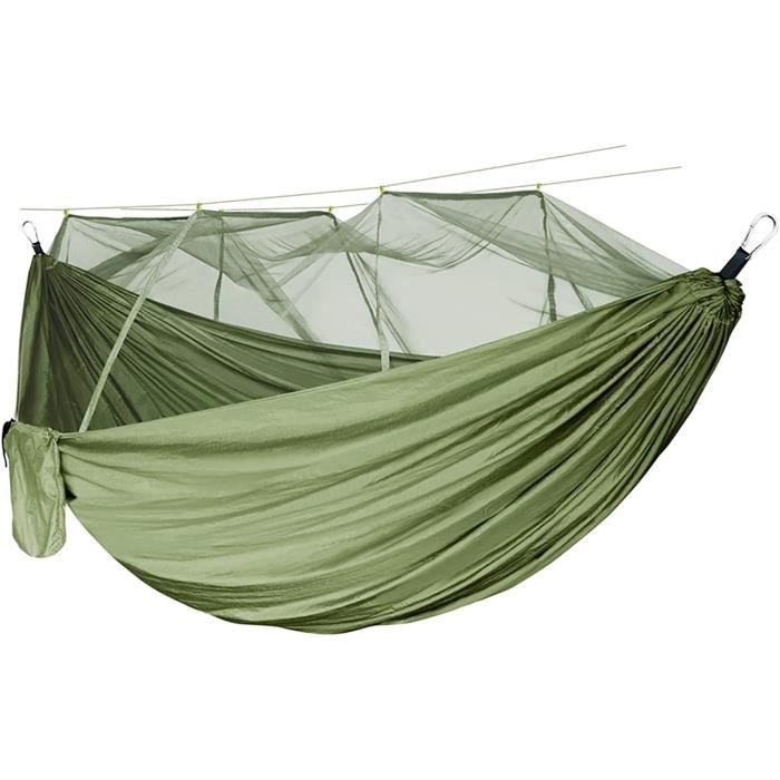 Hamac Double Couche Avec Moustiquaire - Marque - Capacité De Charge 150 kg - Vert - 260 x 140 cm