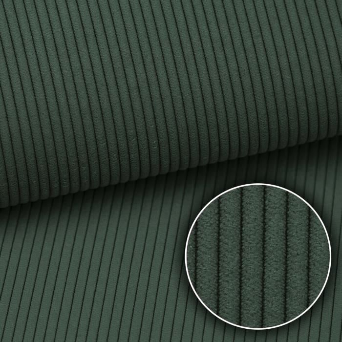 Tissu en velours côtelé MURANO Premium Couleur: Vert Bouteille un échantillon 5x5cm