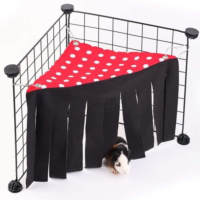 Ponacat Petit Animal Hamster Tente Rat Coin Tente Frange Coin Rideau Cachette Maison Hamac Gland Coin Tente Pour Animaux Cdiscount