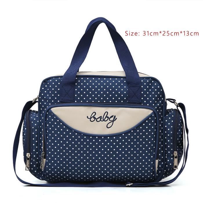 Sac À Langer De Maternité Sac À Main Bébé - 5 pièces - Bleu foncé