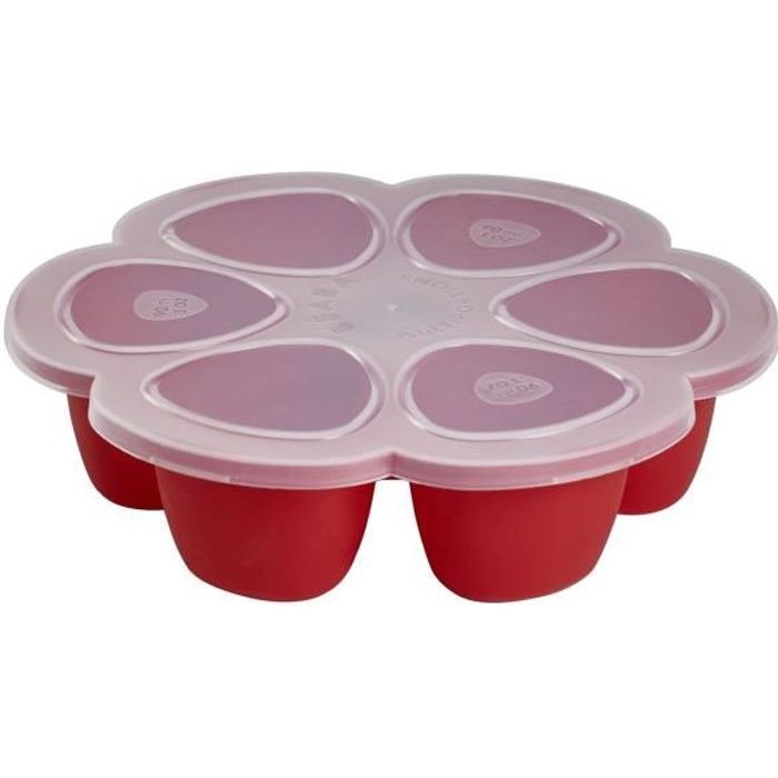 Beaba Multiportions Silicone 6 X 90 Ml Red Cdiscount Puericulture Eveil Bebe
