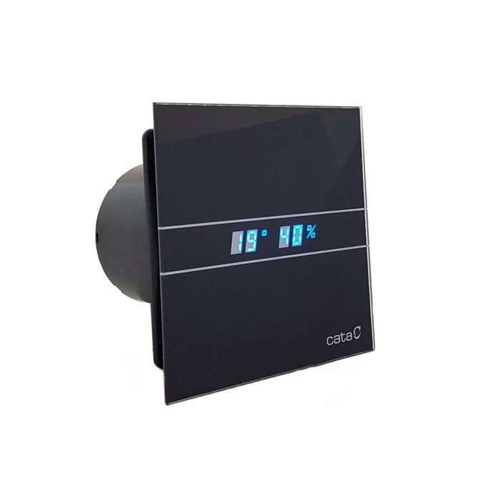 Aérateur extracteur CATA - E-100 Glass Noir - Détecteur dhumidité - 31 dB - 2 ans de garantie