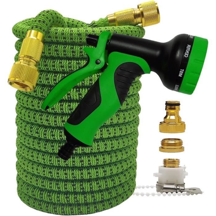 Lot De 5 Connecteurs Rapides Pour Tuyau D'arrosage Extensible 9,5 Mm - En Plastique Vert, Remplacement Facile