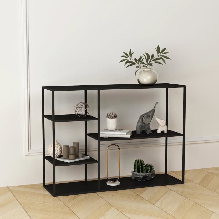 Étagère autoportante Isojoki 120 x 35 x 88 cm métal noir