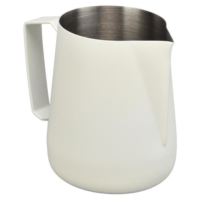 Pot à Lait Inox 600 Ml – Pichet Mousse Latte Art | Acier 304, Bec Verseur Pro, Longue Poignée – Idéal Cappuccino & Expresso