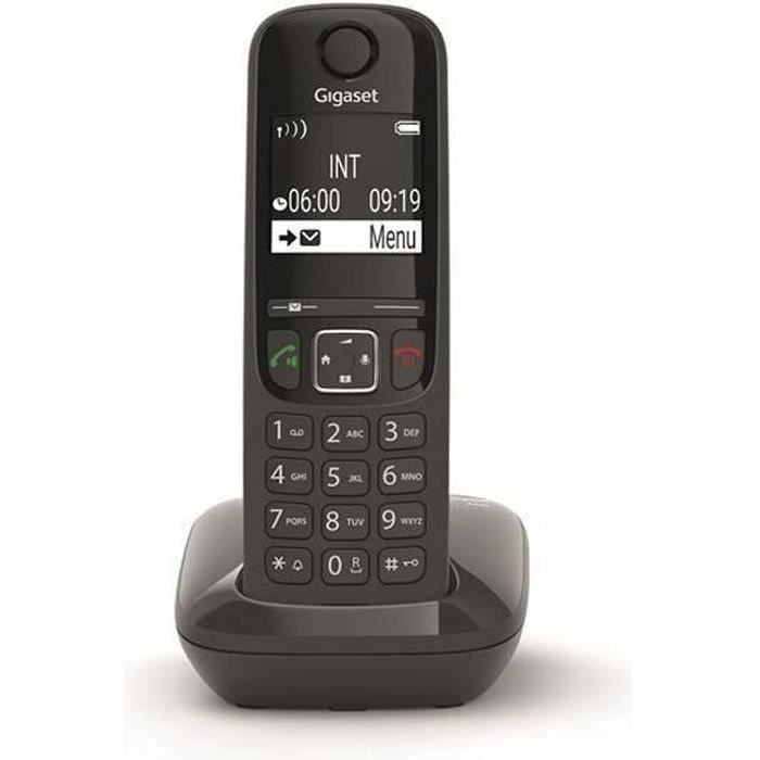 GIGASET Téléphone Fixe AS690 Noir