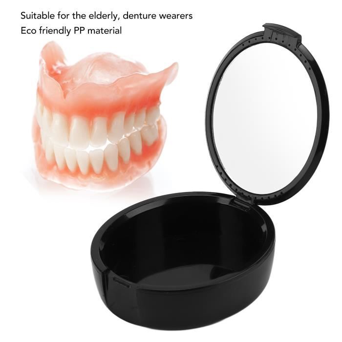 Boite Appareil Dentaire,Boite a dentier,Petit étui de Rangement pour Prothèse Dentaire GOTOTOP -ZHU