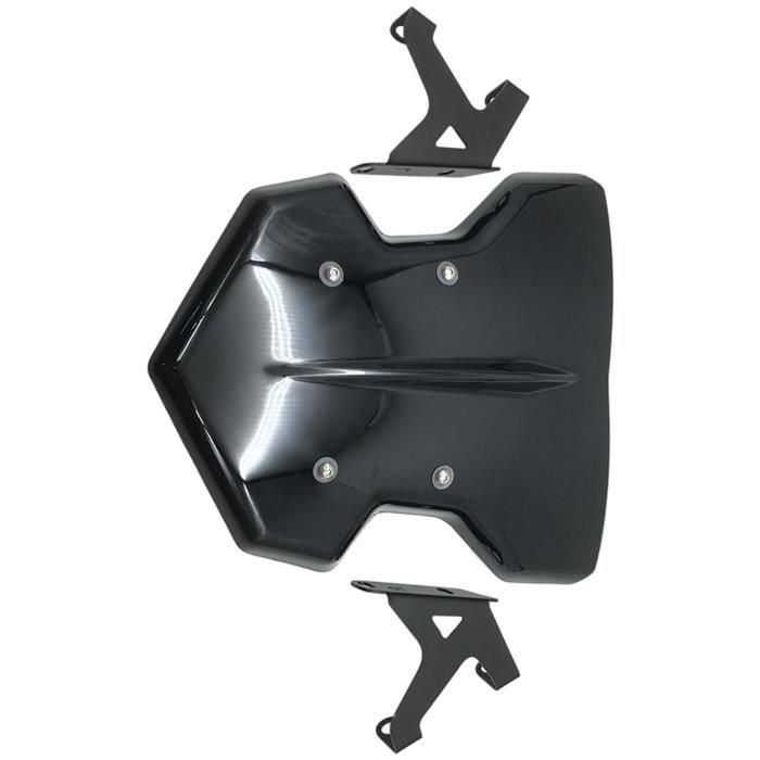 Déflecteurs De Vent Pour Pare-brise De Moto Kawasaki Z125 (2015-2018) – Noir, ABS Et Aluminium – Protection Contre Le Vent, La Pluie Et Les Débris