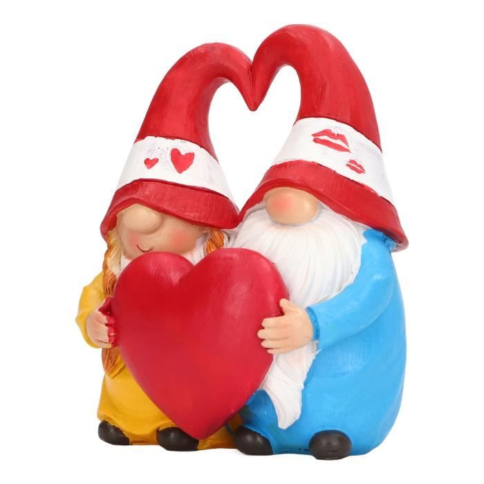 Nains De Jardin Nus Amusants - Statues Résine 12 Cm - Couple Homme (bleu) Et Femme (rouge) Avec Papillons - Cadeau Humour Jardin, Bureau - YiMOO - 11