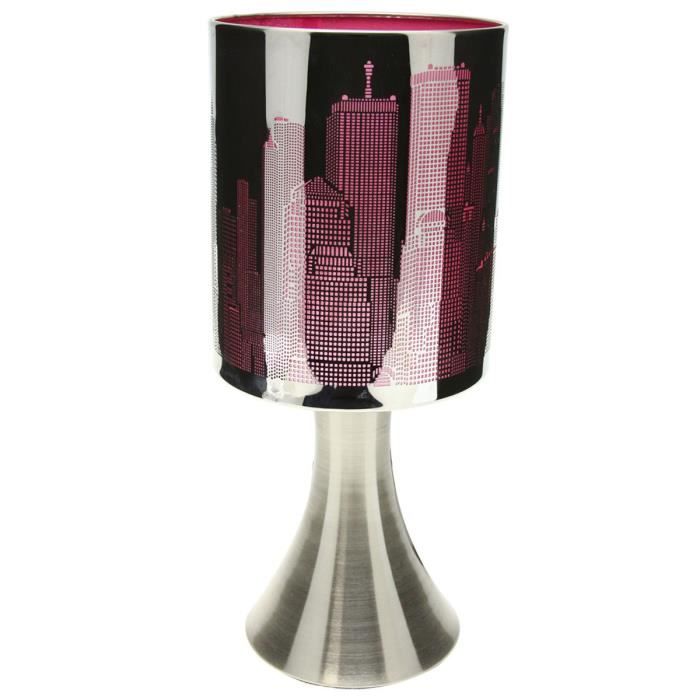 Lampe Tactile New York Rose Achat Vente Lampe Tactile New York Ro Cdiscount