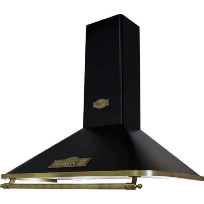 Klarsten Hotte Aspirante Murale 60cm Noir Mat Rétro - 430 M³/h, 3 Vitesses, Filtre Anti-Graisse