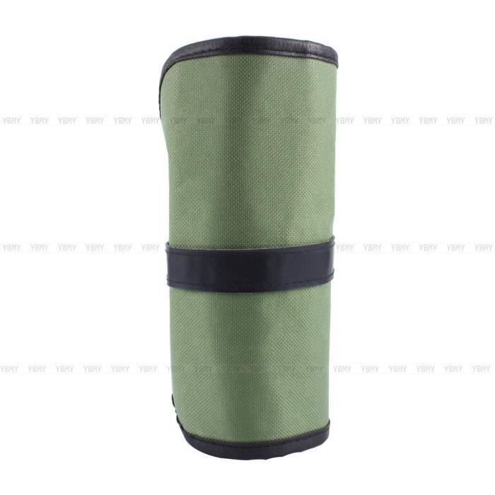 Sac à Pinceaux Toile 30 Poches Skytowards - Vert Army - Pour Aquarelle/Huile - 49x33cm