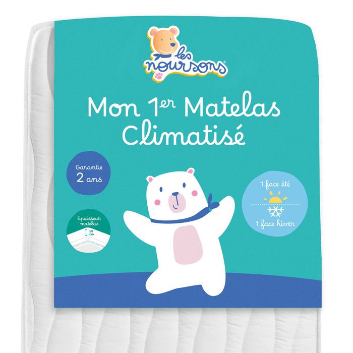 P'tit Lit - Matelas Évolutif Enfant Bébé 70x140cm Fabrication Française - Mémoire De Forme Et Mousse Anti-Acariens