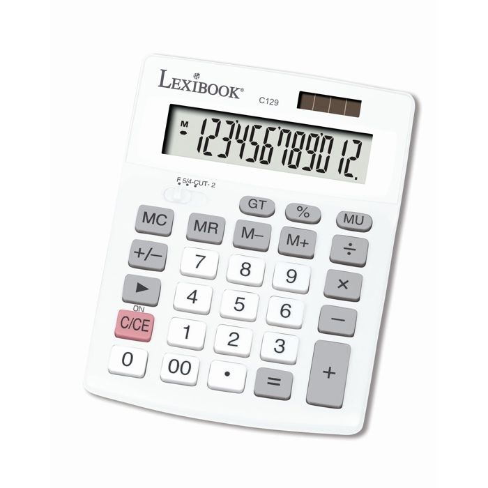 Calculatrice de Bureau 12 Chiffres avec Double Alimentation